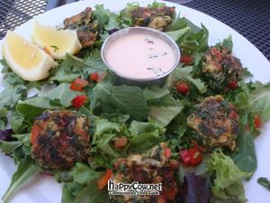 Maryland tempeh cakes at Native Foods - Santa Monica in Santa Monica
