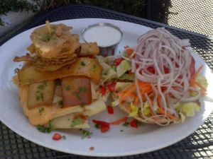 Oklahoma bacon cheeseburger at Native Foods - Santa Monica in Santa Monica