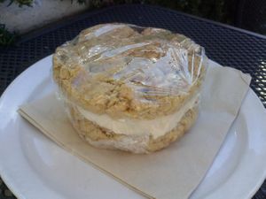 oatmeal cream pie at Native Foods - Santa Monica in Santa Monica