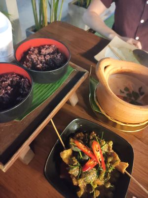 Red curry and coconut pineapple soup at Penne in Koh Samui