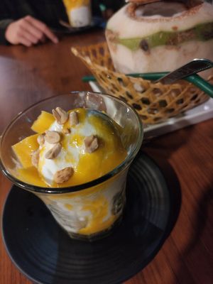 Mango+ coconut ice cream at Penne in Koh Samui
