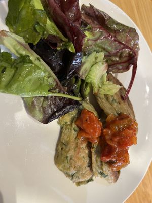 Fritters for starter   at Geshmak in Caerphilly