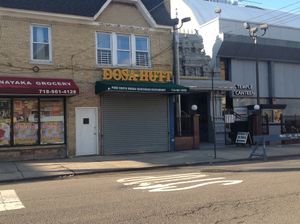 They have an extra seating area on the side, it’s open sometimes. at Dosa Hutt in Flushing