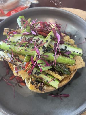 Asparagus Toast  at A Padoca in Porto