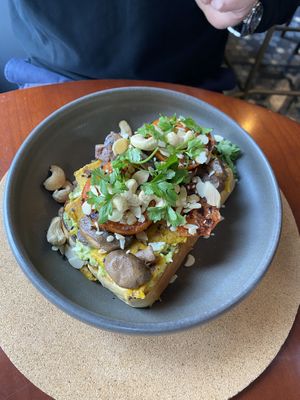 Avocado toast  at A Padoca in Porto
