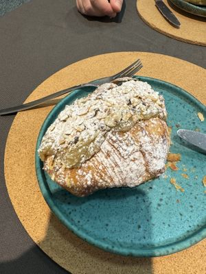 Almond croissant   at A Padoca in Porto