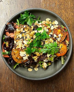 Tosta de ricotta e bacon vegan at A Padoca in Porto