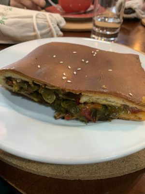 Calzone- a little salty  at A Padoca in Porto