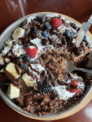 Very cakey, but the Nutella was insaneeee  at A Padoca in Porto