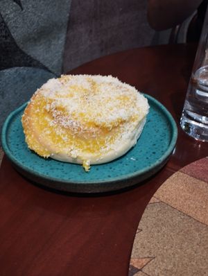 Coco bread at A Padoca in Porto