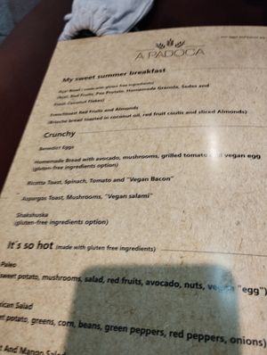 Menu at A Padoca in Porto