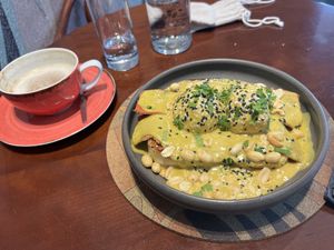 Eggs Benedict that tasted like dessertt  at A Padoca in Porto