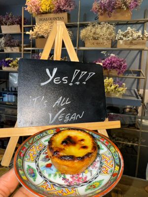 Vegan Pastel De Nata at A Padoca in Porto