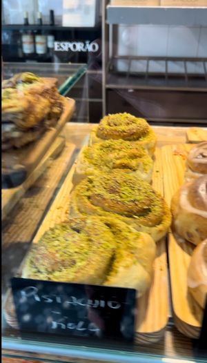 Pistachio Scrolls and other vegan pastries  at A Padoca in Porto