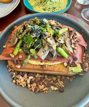 Mushroom Toastt  at A Padoca in Porto
