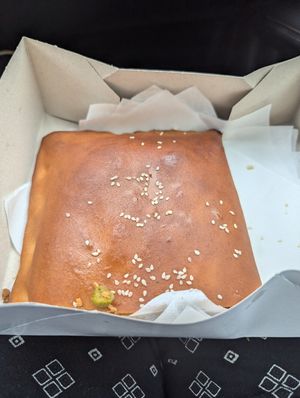 Soy stuffed sandwich (huge!) at A Padoca in Porto