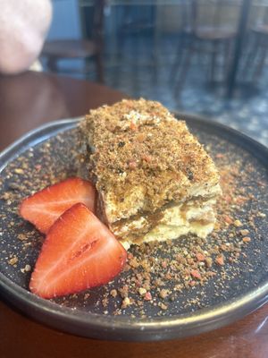 Traditional Portuguese biscuit cakee  at A Padoca in Porto