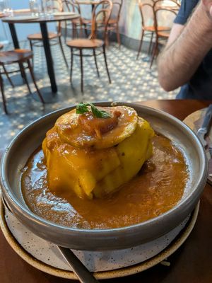 Francesinha at A Padoca in Porto