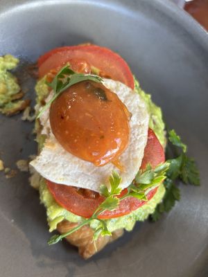 Avocado toast (normally there are also mushrooms but I don’t like them)  at A Padoca in Porto