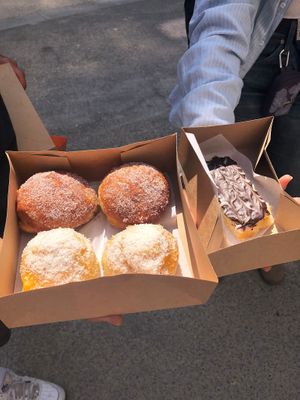 Some of their traditional pastries  at A Padoca in Porto
