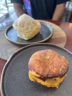 God’s Bread (back) and bola de berlim  at A Padoca in Porto