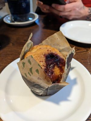 Blueberry muffin at Wilderness Cafe in Harlech