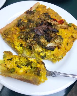 Quiche square  at Breads on Oak  in New Orleans