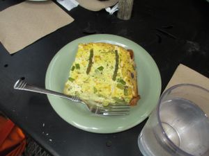 vegan quiche at Breads on Oak  in New Orleans