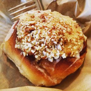 Walnut Almond Cinnamon Roll! at Breads on Oak  in New Orleans