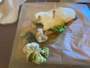 Italian saus'ge hero at Breads on Oak  in New Orleans