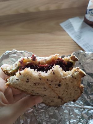 Only one side had cheese, but that side was really good! at Breads on Oak  in New Orleans