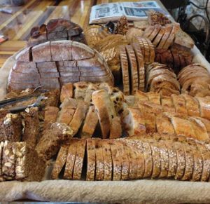 Sunday complimentary breads with homemade jame and Earth Balance. at Breads on Oak  in New Orleans