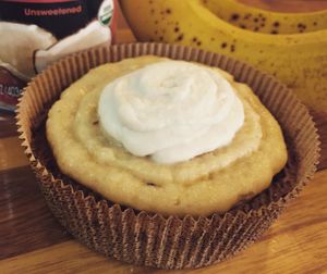 Organic vegan banana tart with coconut cream. at Breads on Oak  in New Orleans