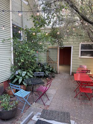 Outside seating  at Breads on Oak  in New Orleans