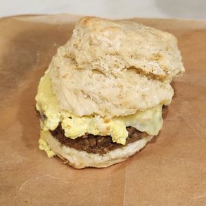 Biscuit Tower (w/homeade Garbanzo Sausage) at Breads on Oak  in New Orleans