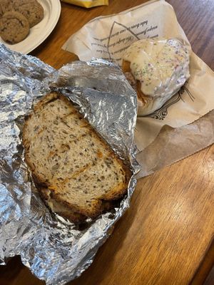 Mighty Melt and king cake brioche  at Breads on Oak  in New Orleans