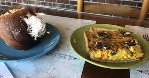 Citrus cream brioche and a Quiche soooo yummy!  at Breads on Oak  in New Orleans