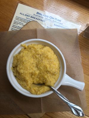Cheesy grits  at Breads on Oak  in New Orleans