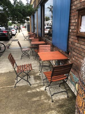 Outside seating  at Breads on Oak  in New Orleans