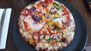 Ordered vegan mozzarella and feta, they threw some veggies on too at The Marina Club in Athlone