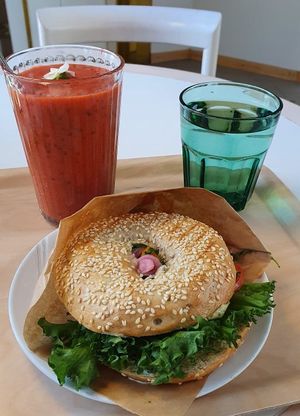 Seitan bagel at Cafe Metso in Tampere