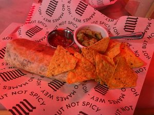 Vegan pulled pork burrito  at No Mames Wey Lavapiés in Madrid