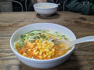 Veggie soup at Soupa Saiyan in Orlando