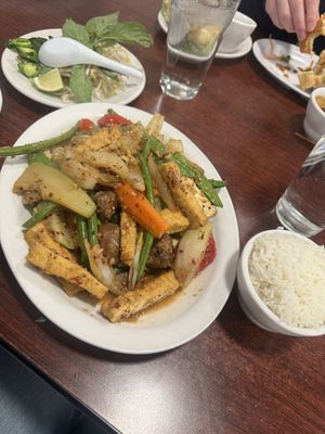 Lemongrass tofu stir fry   at Vien Dong in Spokane