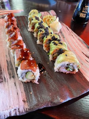 Avo Kaluna roll Green Goddess roll  at Blue Sushi Sake Grill in Birmingham