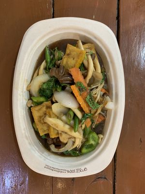 Mushroom and tofu pad kraphao  at Pakbai - Food Stall in Chiang Mai