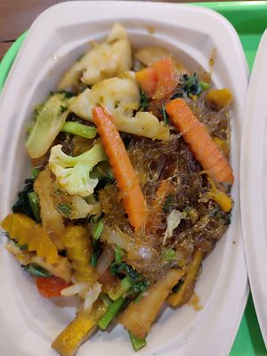 Glass noodle mix veg + tofu THB80 at Pakbai - Food Stall in Chiang Mai