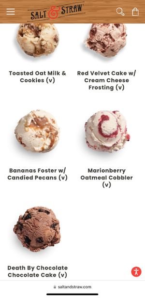 These flavors are available all month! #veganuary #Veganuary at Salt & Straw in Sacramento