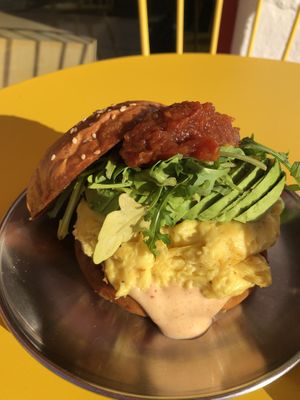 This sandwich is so good!!  at Project Coffee - Rosemary in Sarasota