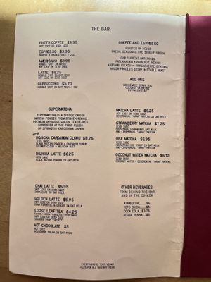 Drinks  at Project Coffee - Rosemary in Sarasota